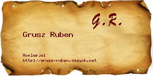 Grusz Ruben névjegykártya